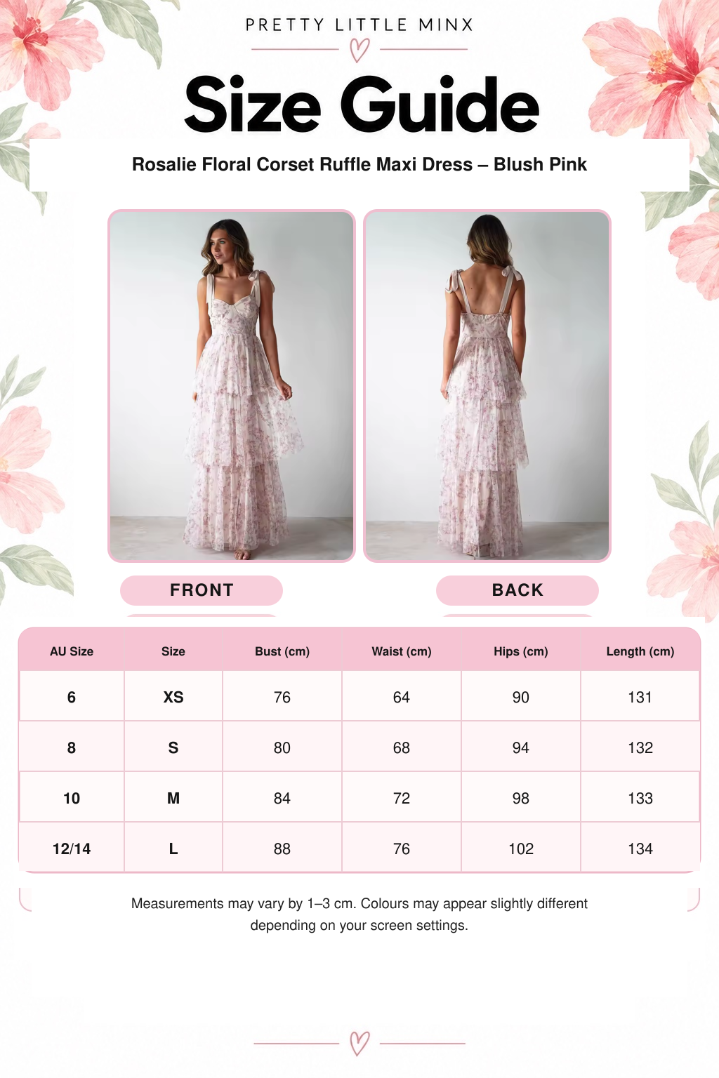 Rosalie Floral Corset Ruffle Maxi Dress