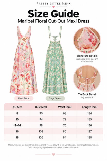 Maribel Floral Cut-Out Maxi Dress – Pink Floral