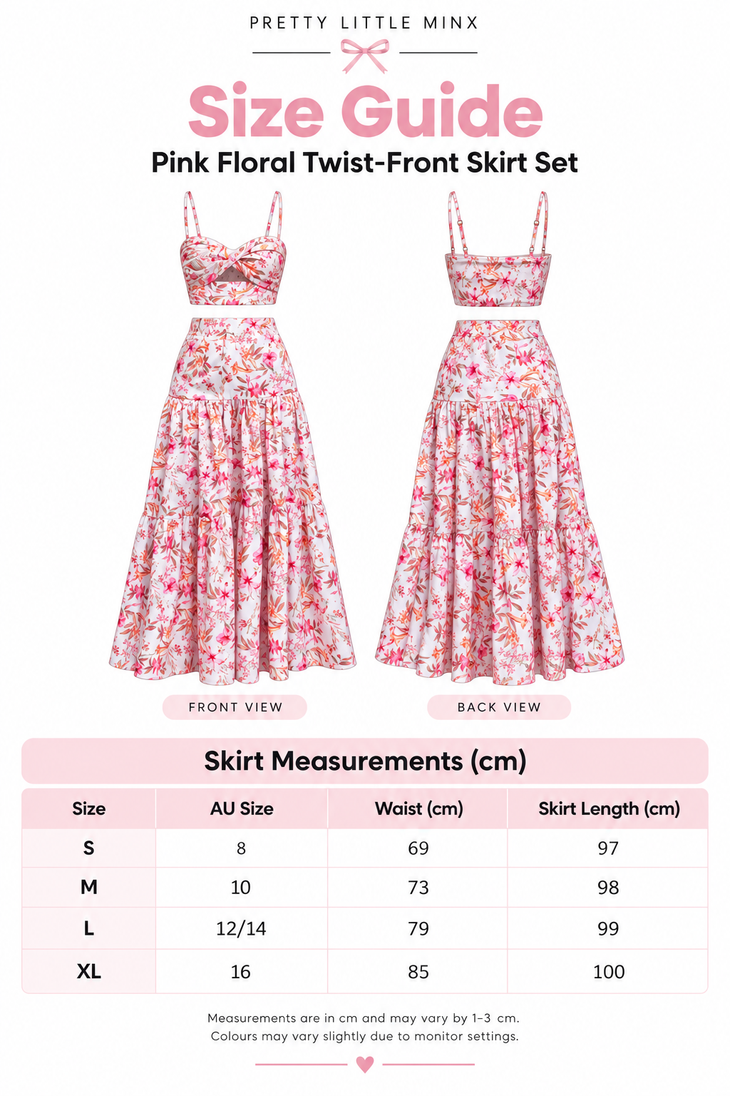 Marbella Floral Crop Top & Maxi Skirt Set – Pink