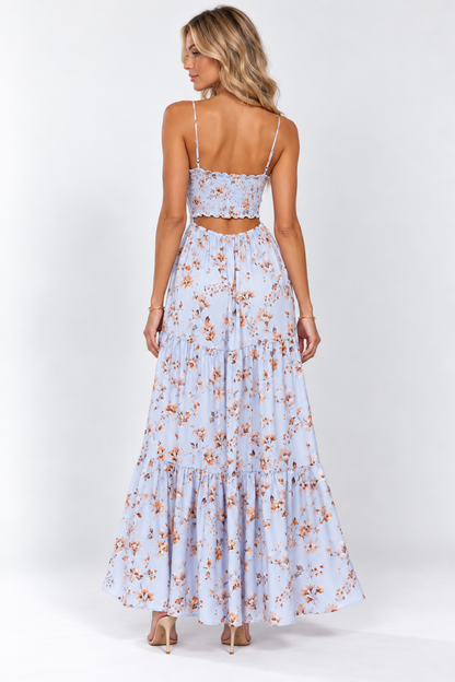 Camille Floral Cut-Out Maxi Dress Pink