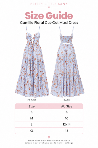 Camille Floral Cut-Out Maxi Dress Pink