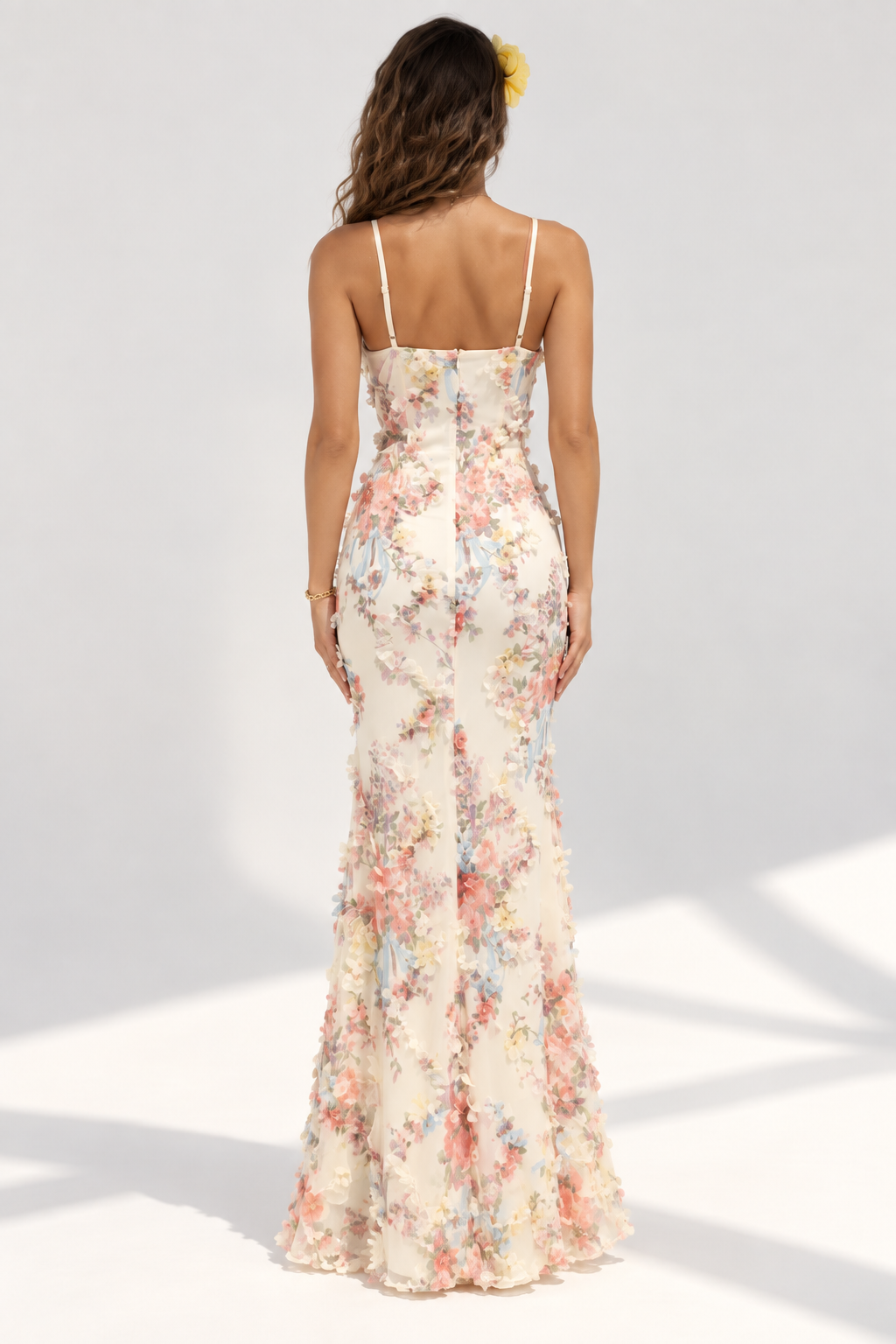 Emmeline Floral Mesh Maxi Dress