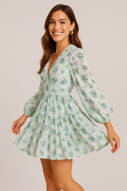 Rosalie Bloom Mini Dress Pink