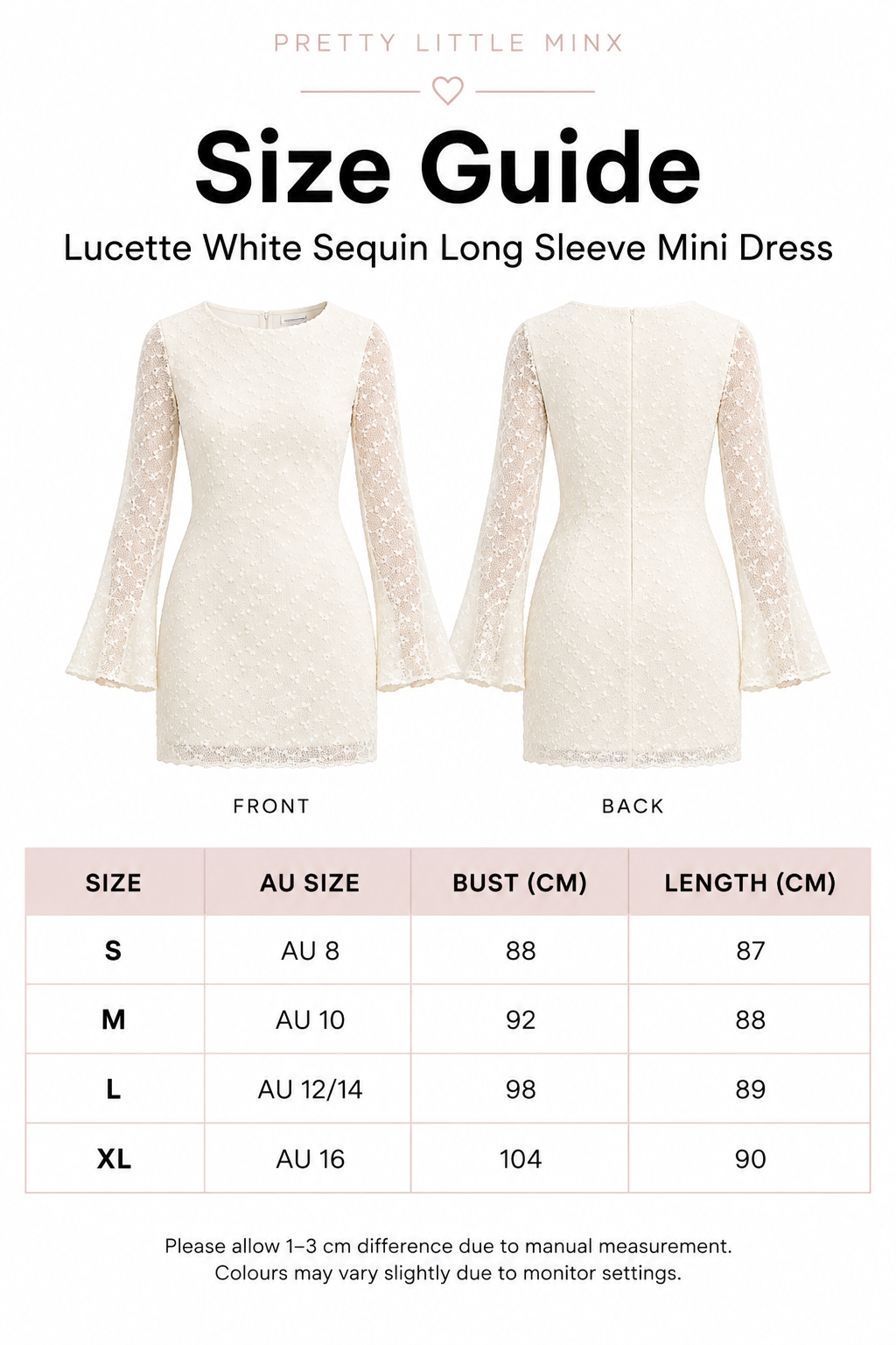 Odette Ivory Embellished Long Sleeve Mini Dress