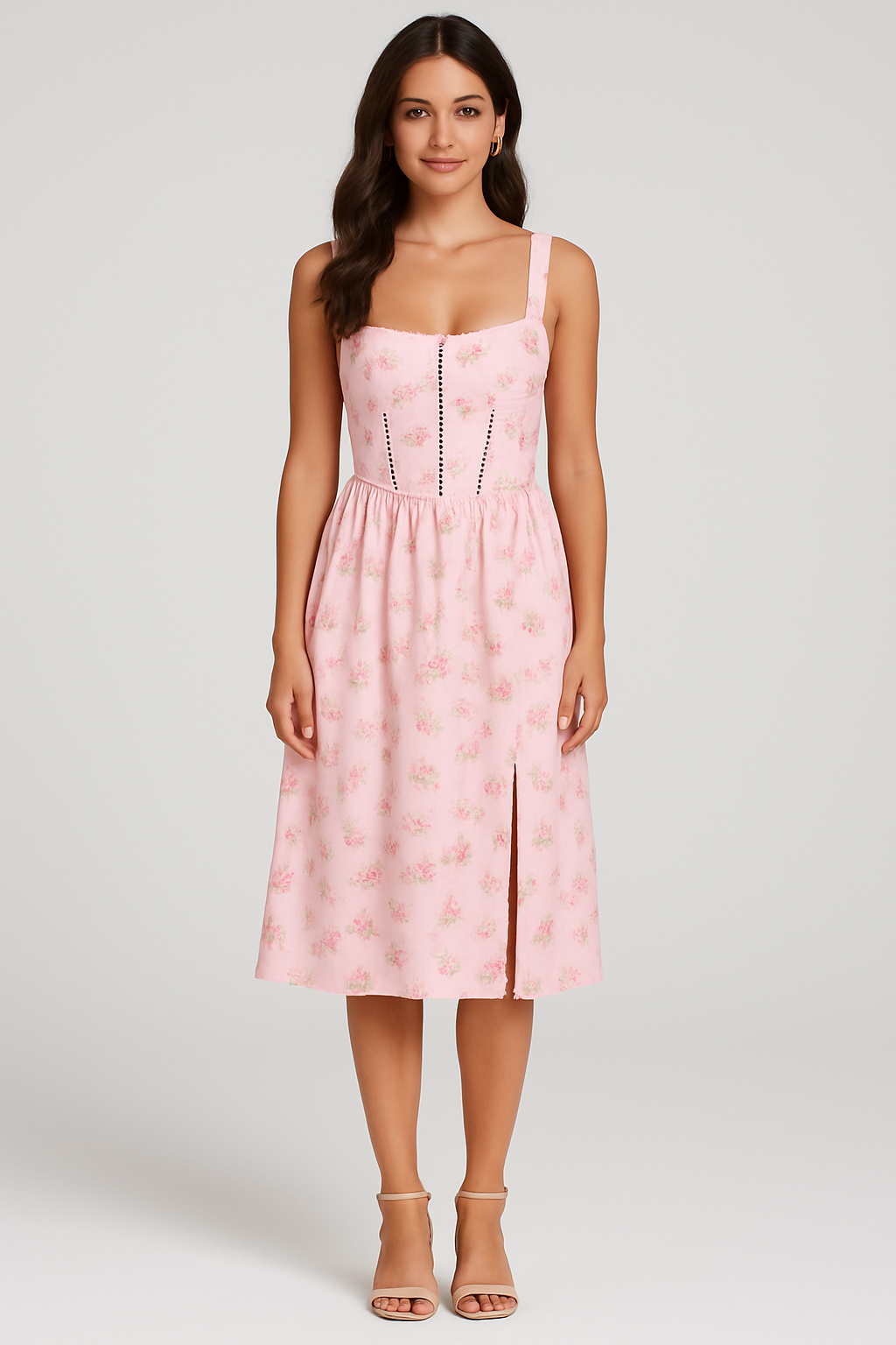 Rosé Daydream Midi Dress
