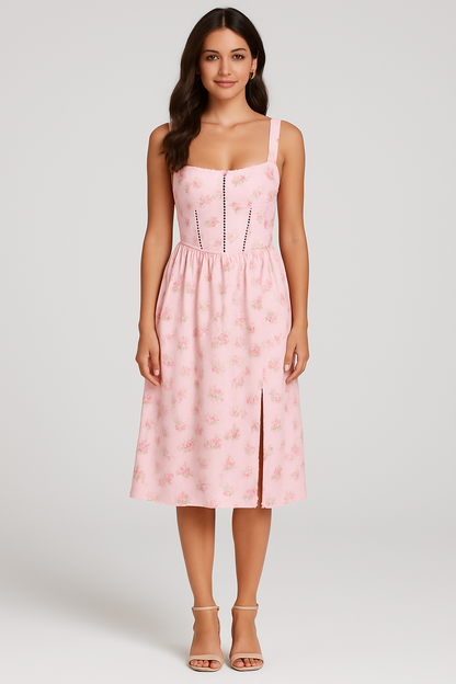 Rosé Daydream Midi Dress