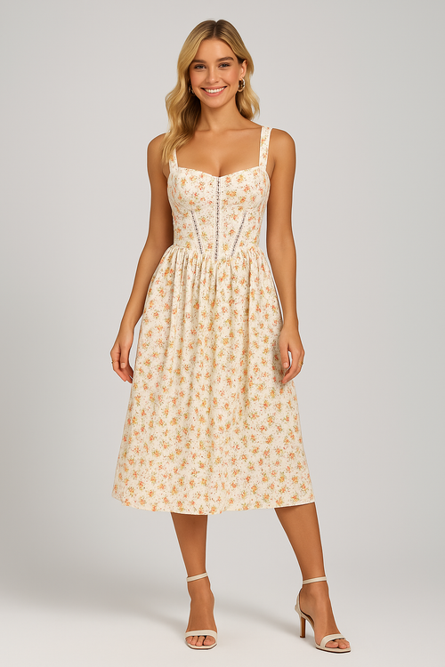Meadow Bloom Midi Dress