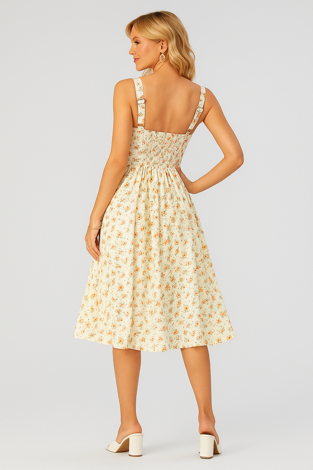 Meadow Bloom Midi Dress