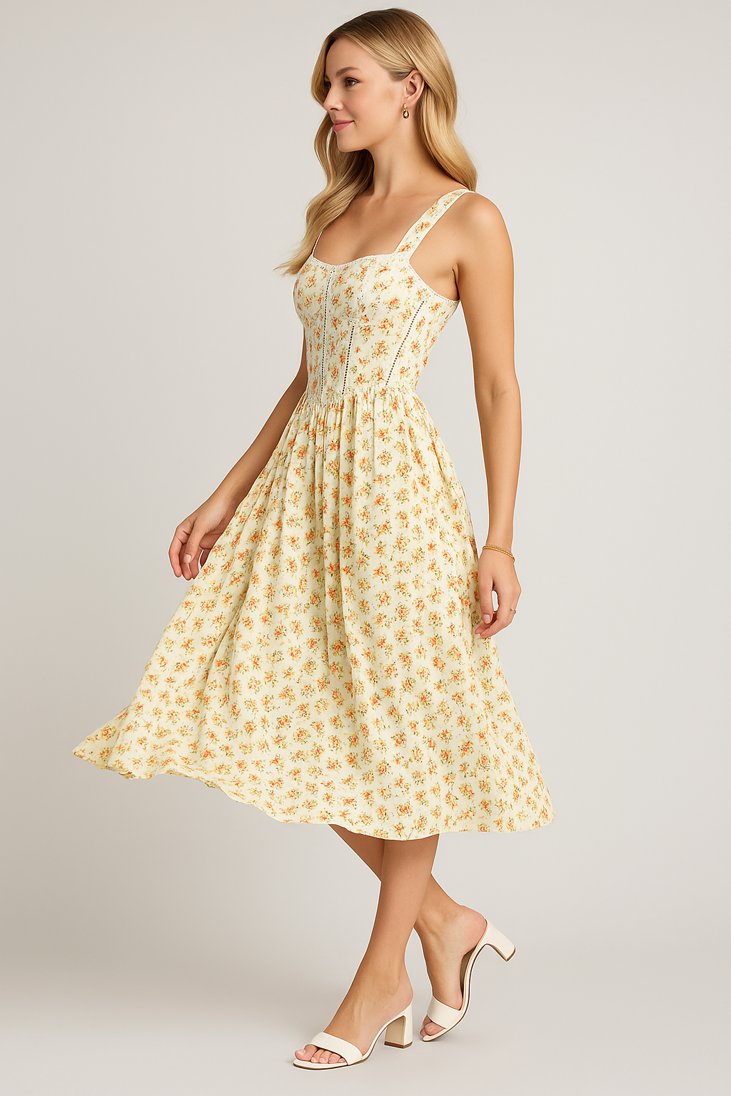 Meadow Bloom Midi Dress