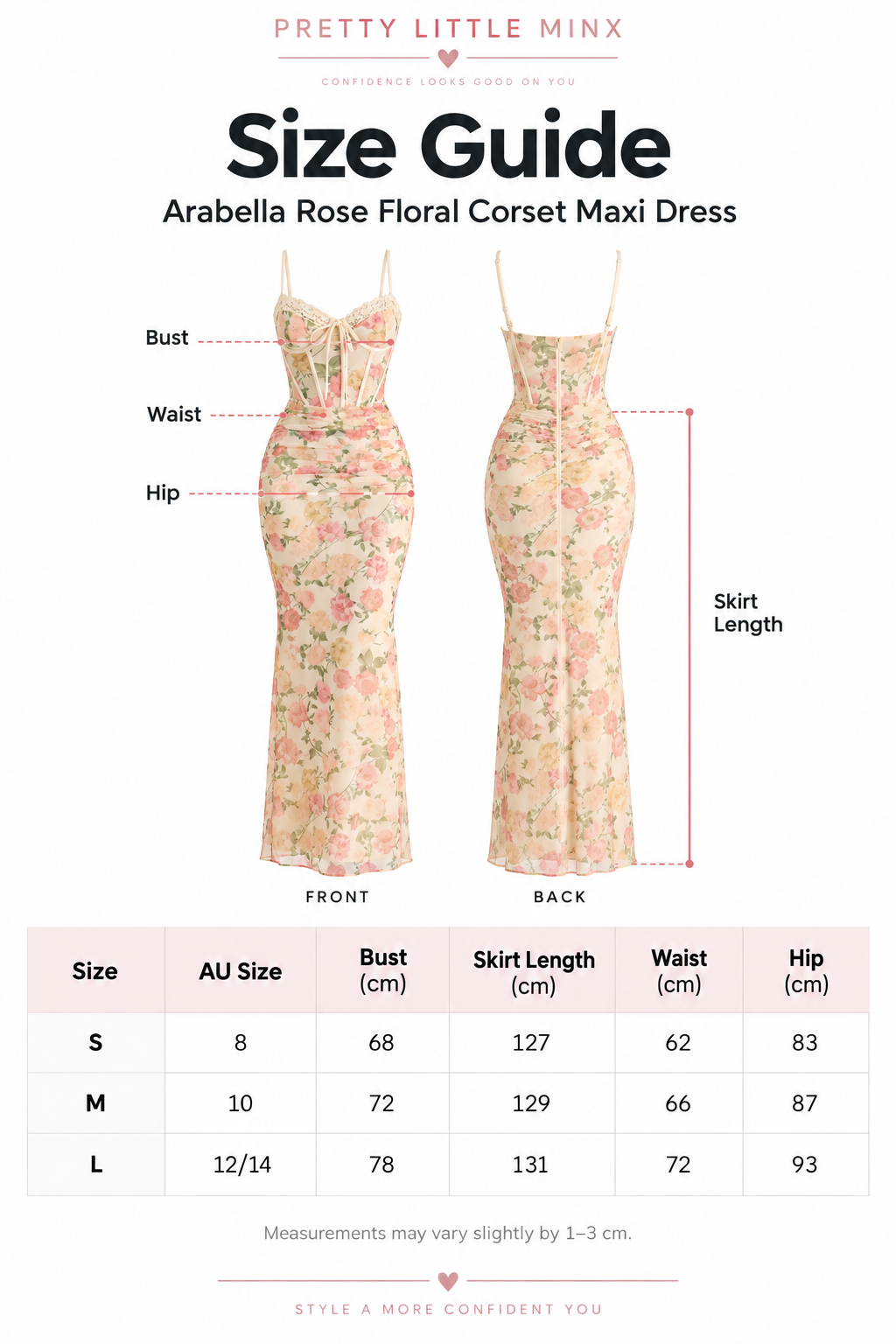 Arabella Rose Floral Corset Maxi Dress