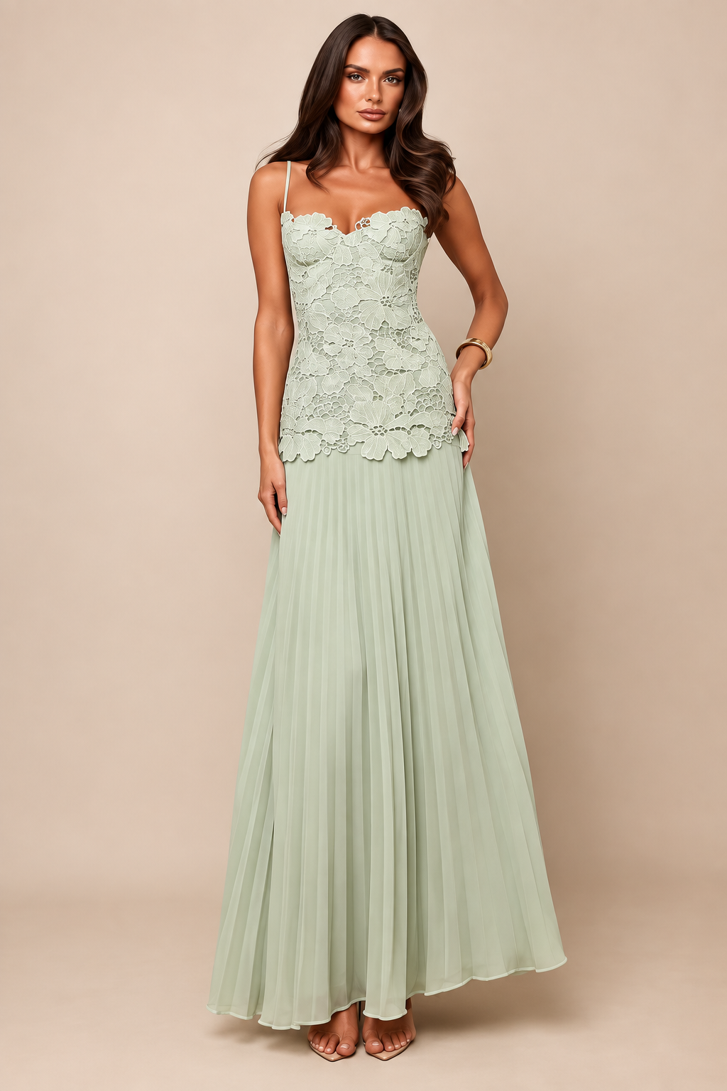 Seraphina Baby Blue Square Neck Backless Maxi Dress