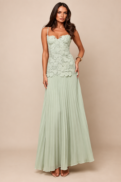 Seraphina Baby Blue Square Neck Backless Maxi Dress