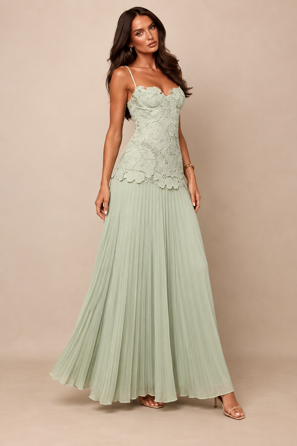 Seraphina Baby Blue Square Neck Backless Maxi Dress