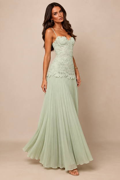 Seraphina Baby Blue Square Neck Backless Maxi Dress