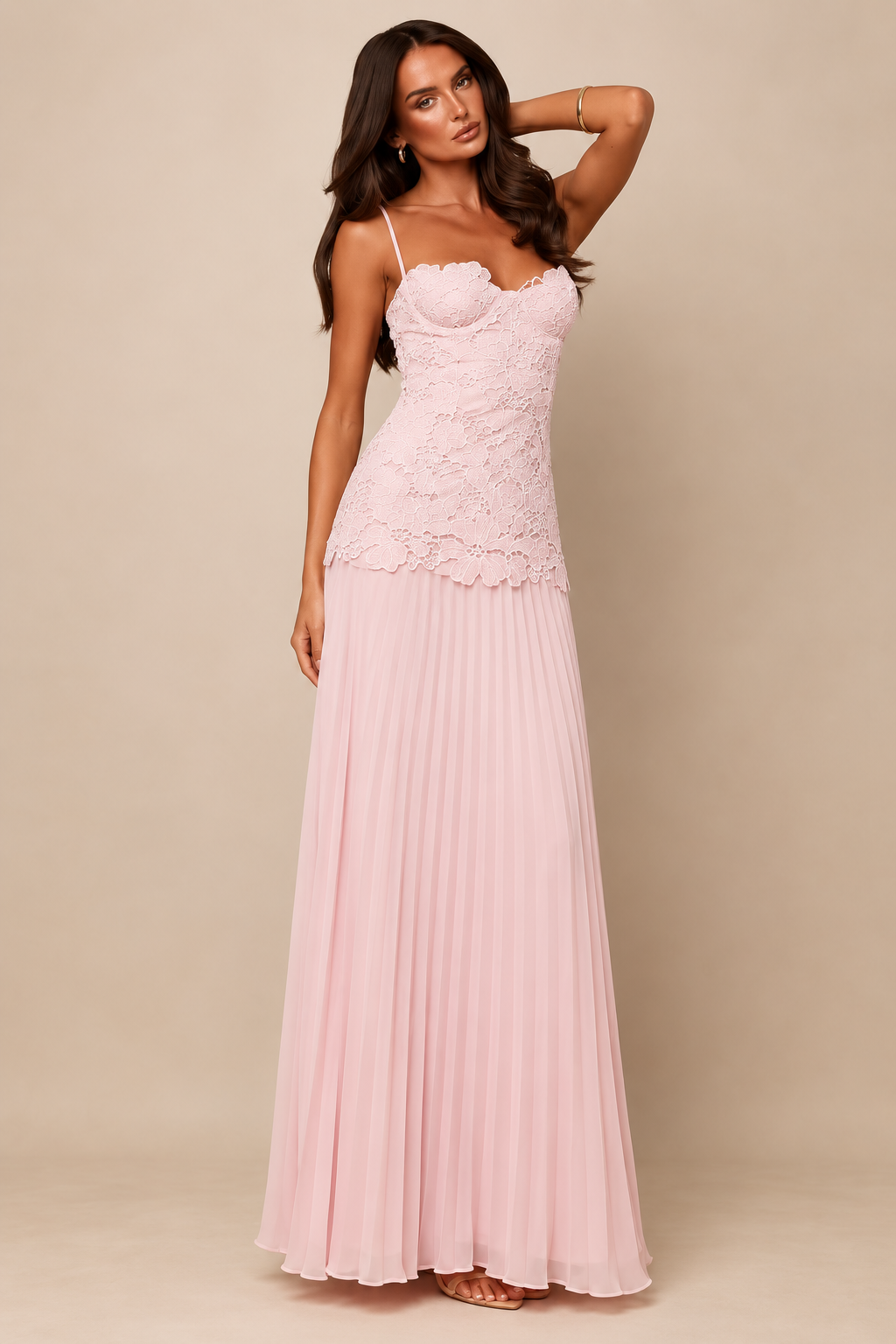 Seraphina Baby Blue Square Neck Backless Maxi Dress