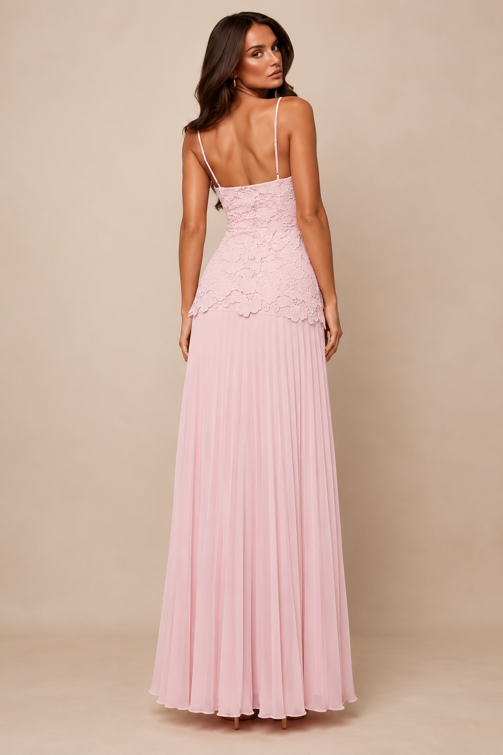 Seraphina Baby Blue Square Neck Backless Maxi Dress