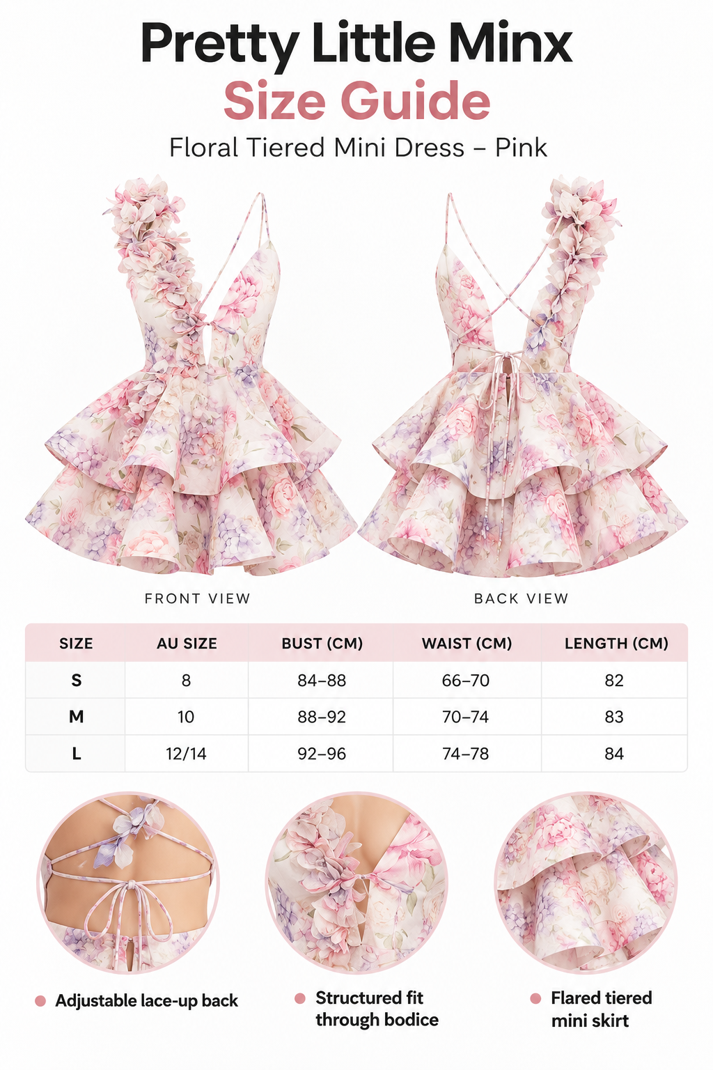 Floral Serenade Mini Dress Pink