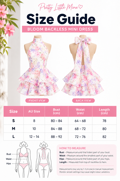 Bloom Backless Mini Dress