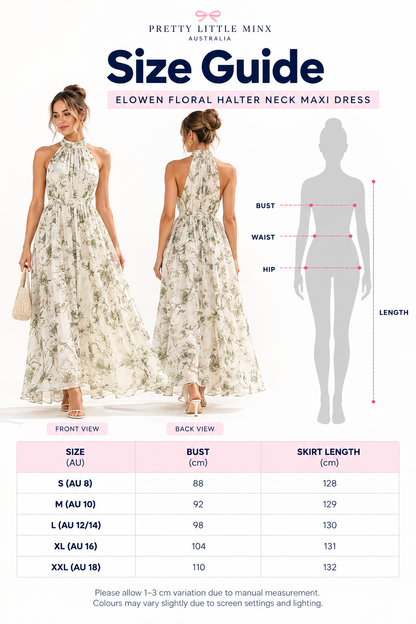 Elowen Floral Halter Neck Maxi Dress