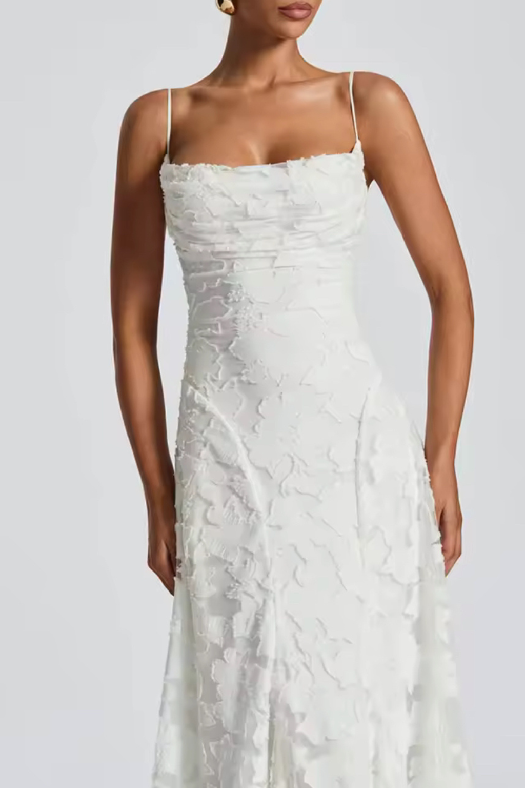 Aurora Lace Backless Maxi Dress