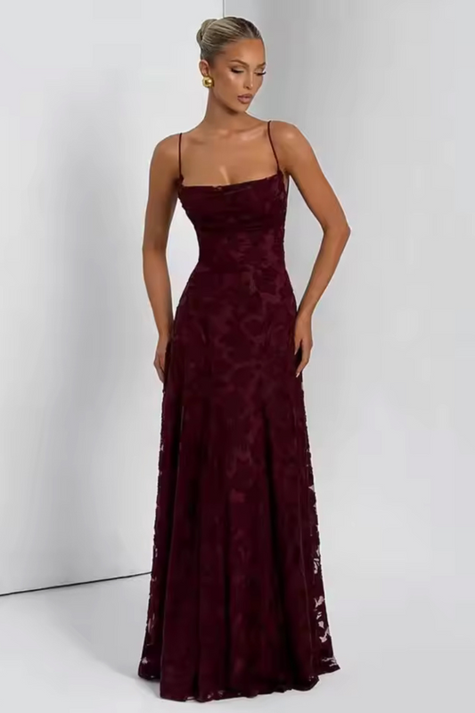 Ruby Lace Backless Maxi Dress