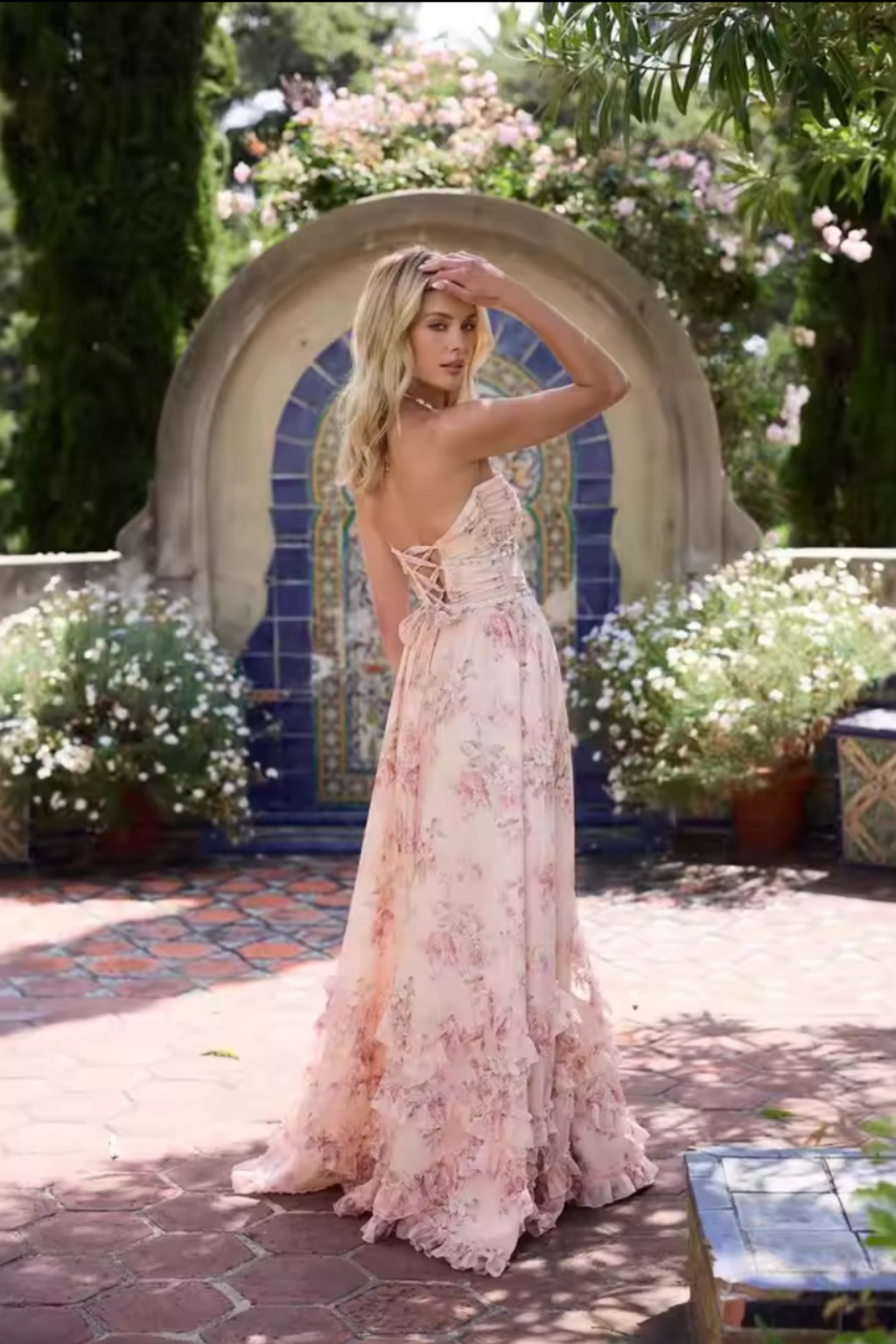 Seraphina Floral Ruffle Maxi Dress