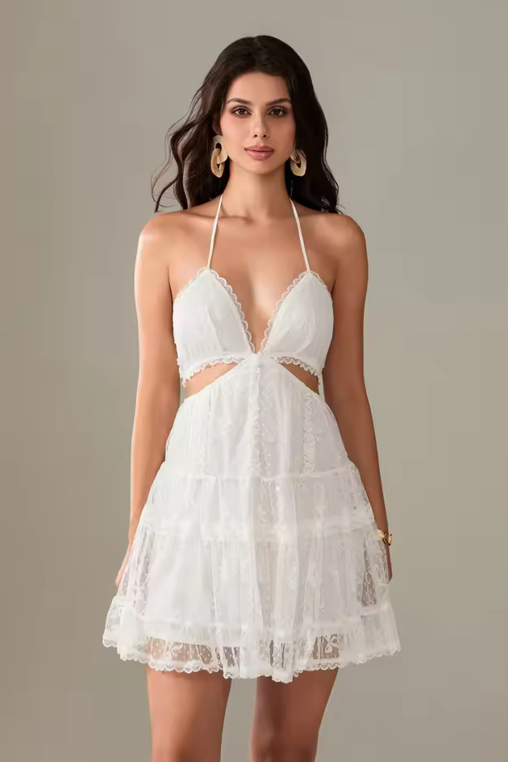 Lover’s Lace Halter Mini Dress