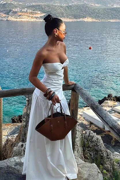 Riviera Dream Strapless Maxi Dress