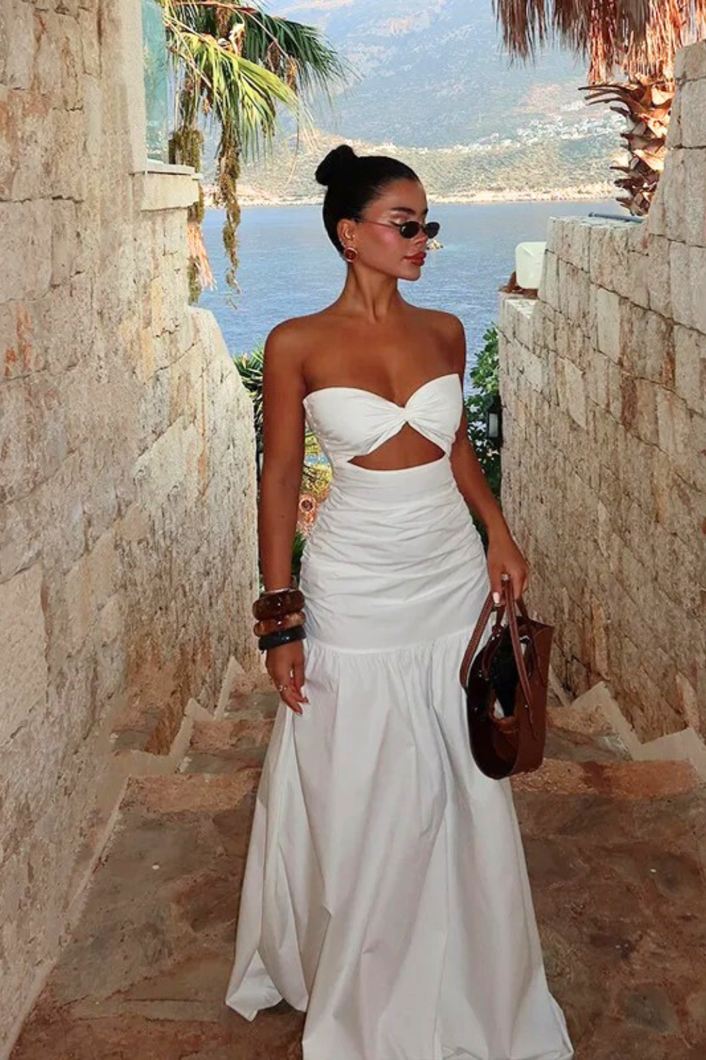 Riviera Dream Strapless Maxi Dress