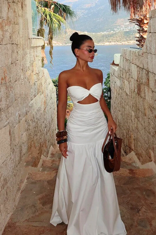 Riviera Dream Strapless Maxi Dress