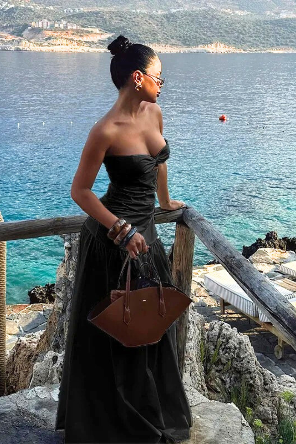 Riviera Dream Strapless Maxi Dress