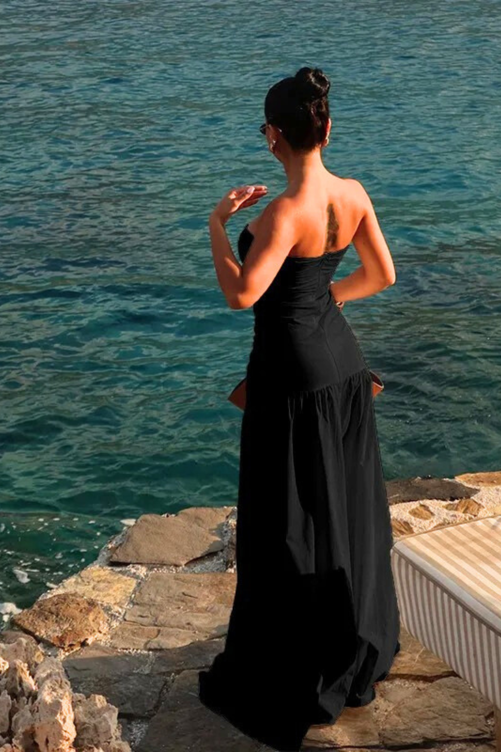 Riviera Dream Strapless Maxi Dress