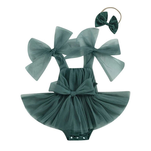 Tulle Romper Emerald